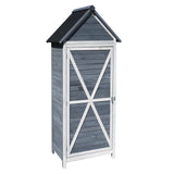 Garden Tool Shed made of Wood, 77x53x179cm, Wing Door & Saddle Roof