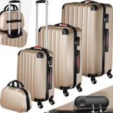 4-Piece Travel Suitcase, Suitcase Set with Removable Wheels Pink Black or Gold