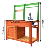 Children’s Outdoor Play Kitchen made of Wood with Sink