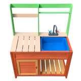 Children’s Outdoor Play Kitchen made of Wood with Sink