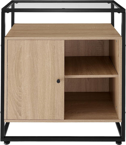 living room cabinet Coventry | with display shelves, cupboard and glass top