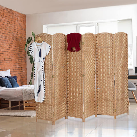 6-Piece Folding Room Divider H x W 170 x 241 cm