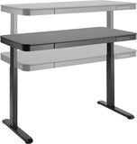 Electrically height-adjustable computer table