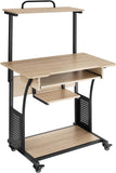 computer desk Fife | with 4 tiers including keyboard tray & rolling castors
