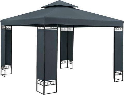 Gazebo Garden Tent 3 x 3 m Metal Water-Repellent Luxury