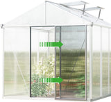 222 x 294 cm greenhouse 10 mm thick polycarbonate panels