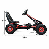 Kids Racer Pedal Go-Kart 4-8 Years - Red