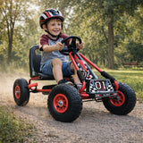 Kids Racer Pedal Go-Kart 4-8 Years - Red