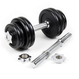 LUXTRI Dumbbell Set 20kg 8 Cast Iron Hand Weight Plates Carrying Case
