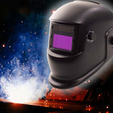 XPOtool Solar-Powered Auto Darkening Welding Helmet DIN 9-13, Black