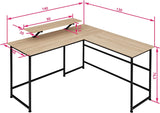 L-shaped corner desk work station | Computer home office desk
