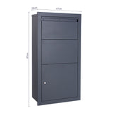 Parcel Box for Wall Fastening Anthracite Letterbox Home Parcel Pick-up