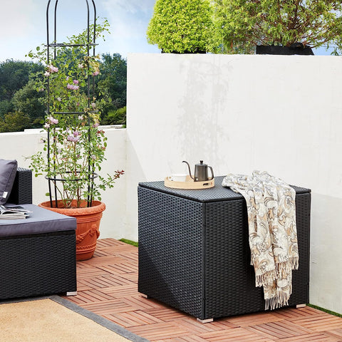 Polyrattan XXL Storage Box with Lid – Gilligan sales