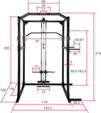 Power Station Fitness Station Power Rack Power Cage Pull-Up Double Bar Robust Frame