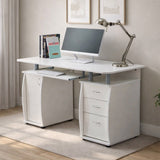 Black or White 3 drawer computer desk