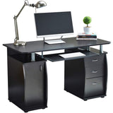 Black or White 3 drawer computer desk