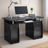 Black or White 3 drawer computer desk