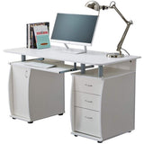 Black or White 3 drawer computer desk