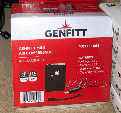 MX1721664 - GENFITT COMPRESSOR AIR 8.4V MINI WIRELESS BATTERY