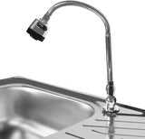 Foldable Stainless Steel Camping Sink with Flexible Tap Freestanding Sink for Outdoor Right Draining Board