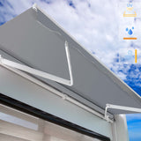 Articulated Arm Awning 3x2.5m Anthracite Sunblind UV Protection