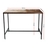 Vintage look bar table 120×60×90cm with 2 bar stools solid metal frame