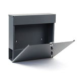 Letter Box with Newspaper Holder V49 Anthracite Wall Mounted Post Box