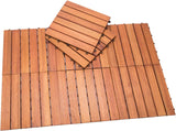 Wooden Tiles FSC®-Certified Eucalyptus Wood 4 m² Tile 30 x 30 cm Click System