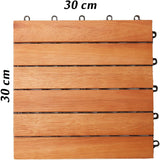 Wooden Tiles FSC®-Certified Eucalyptus Wood 4 m² Tile 30 x 30 cm Click System