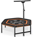 Fitness Trampoline  with Handle, Height Adjustable, Diameter 120 cm