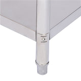 Stainless steel table Work table Stainless steel table with upstand 100x60x85