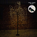 Weeping Willow Tree 240 cm LED Weeping Willow Black with 800 Warm White LEDs