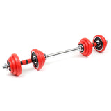 LUXTRI Barbell Dumbbell 2in1 Set 20kg 12 Weight Plates Adjustable Bar