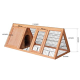 Rabbit hutch Open enclosure Spruce wood Pet hutch