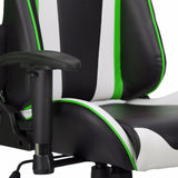 RECLINING SPORTS RACING GAMING CAR OFFICE DESK PC FAUX LEATHER CHAIR GREEN