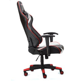 RECLINING SPORTS RACING GAMING CAR OFFICE DESK PC FAUX LEATHER CHAIR RED