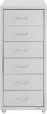 Metal Filing Cabinet on casters Office Storage  with 6 Drawers  BLACK OR WHITE