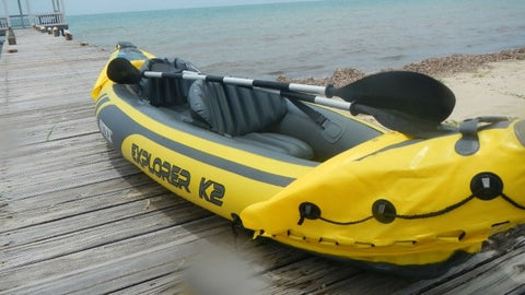 Kayak 2 man Inflatable Canoe Boat + Oars + Pump