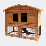 Rabbit hutch with two floors (hutch and run)