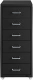 Metal Filing Cabinet on casters Office Storage  with 6 Drawers  BLACK OR WHITE