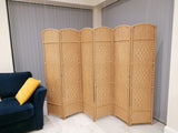 SOLID WEAVE HAND MADE WICKER FOLDING ROOM DIVIDER