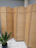 SOLID WEAVE HAND MADE WICKER FOLDING ROOM DIVIDER