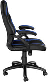 Racing office chair, executive chair with rocker mechanism BLUE