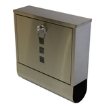 STAINLESS STEEL LOCKABLE POST BOX WITH VIEWING PANEL