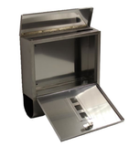 STAINLESS STEEL LOCKABLE POST BOX WITH VIEWING PANEL