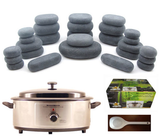 NEW HOT STONE MASSAGE KIT 70 Basalt Stones + 18 Quart