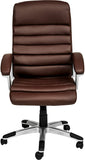 Executive Office Chair Swivel Chair with Padded armrests Brown