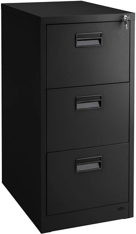 Filing Cabinet Office Storage Cupboard Metal with 3 Drawers for Hanging A4 Files