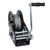 Cable Winch, Hand Crank, 10m Wire Rope, 1500kg, Boat, Van