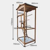 Large Aviary Wood Bird cage Animal cage   890 x 660 x 1740 mm